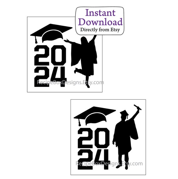 Printable Graduation Tags for 2024 SVG, Graduation Thank you Tag, Class of 2024, Graduate Hat Tag, Grad Party Favor Tags, Instant Download