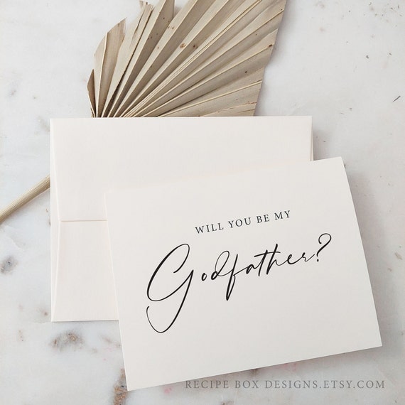 Proposal for Godfather, Will you be my Godfather, Gift Card for Godfather, Christening Godfather Card