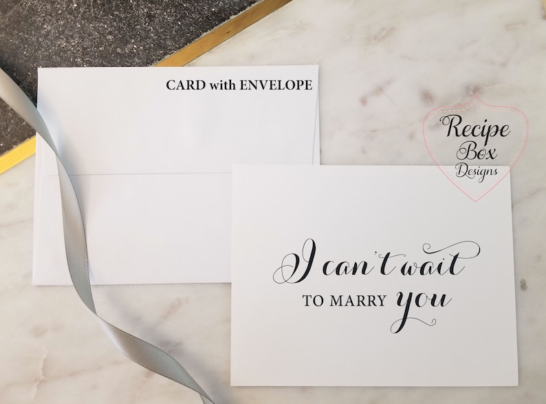Note Card See you at the alter card Wedding Cards Love Note before I do Note to Bride Note to Groom I Can/'t Wait To Marry You Card