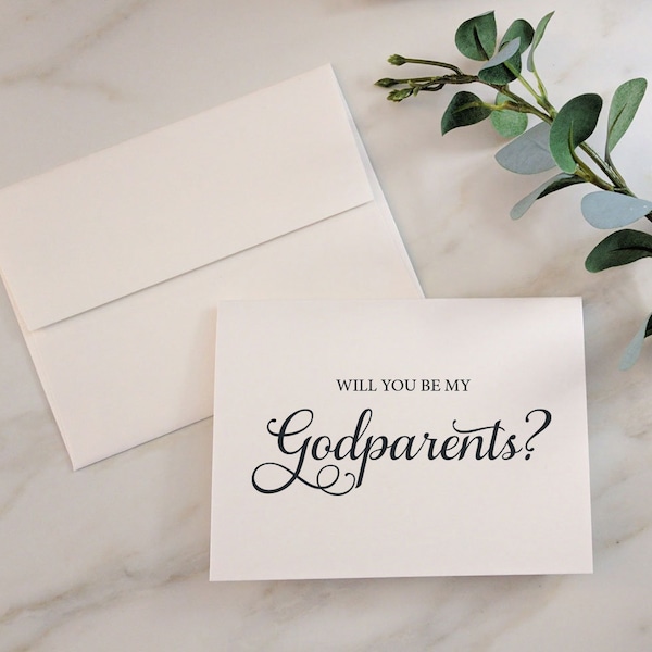 Will you be my Godparents, Proposal Custom Gift Card Godparents, Will you be my Godparents, Will you be my Godparents Card