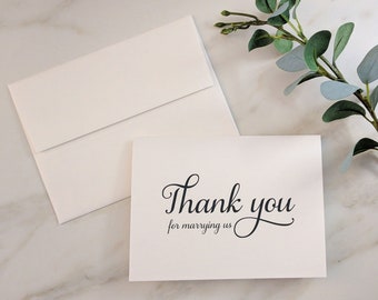 Thank You For Marrying Us Card: Wedding Officiant Gift