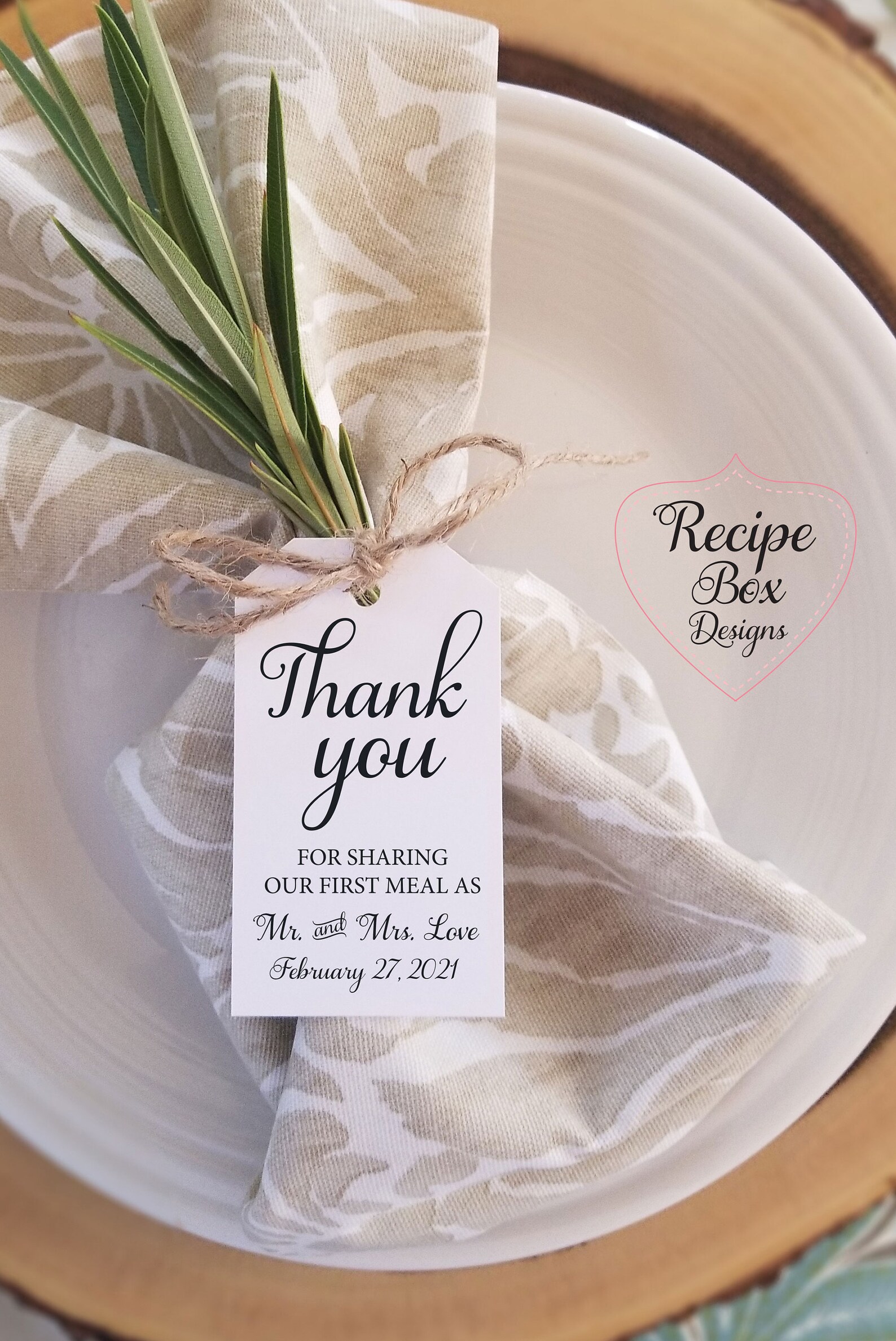 Thank you wedding favor tags Small favor tags Perosnalized Etsy