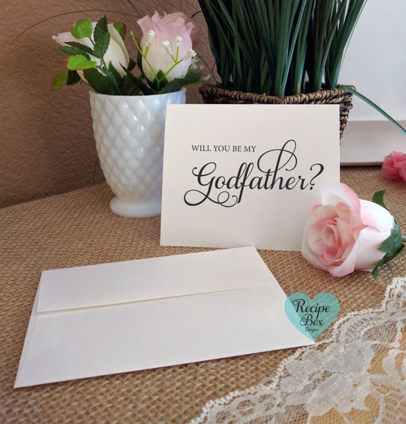 Will You Be My Godfather, Christening Card, Baptism Card, Godfather Gift Card, Baby card, Godfather, Baby Card Asking Godfather