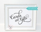Cards and Gifts Wedding Sign: Printable Table Decor (PDF)