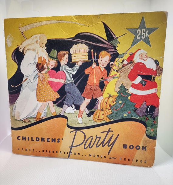 Children's Party Book Paperback, Cornelia Staley, 1935, Vintage 90 year Old Children's Party Book
