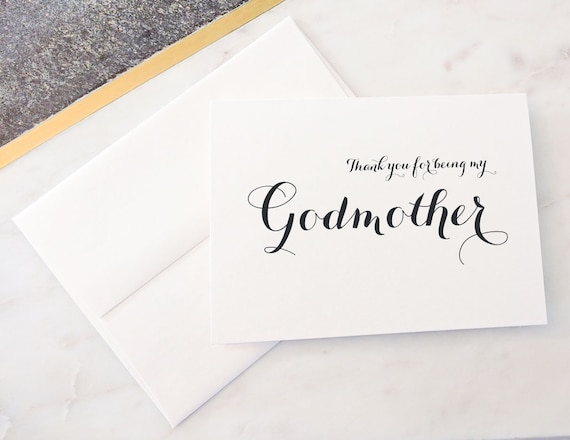 Thank you for being my Godmother Card, Godmother Gift Card, Christening Card For My Godmother Cards, Baptism Card for Godmother