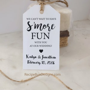 Engagement Party Favors, S'more Fun Kit, Smores favor Tags, S'more Fun Can't Wait to have SMORE FUN Kits Bags, tags twine No Food
