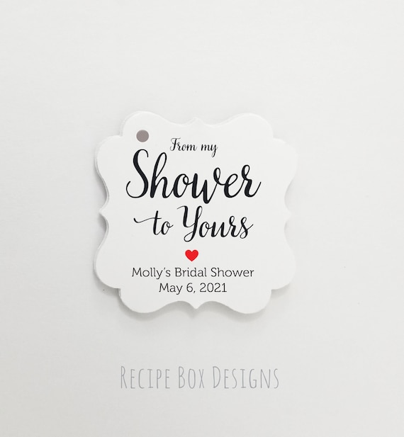 From My Shower to Yours Tags Favor Tag Bridal Shower Tags, Gift Tags, Baby, Shower Tags, Bride to be, Wedding Shower, Baby Shower, Favor Tag