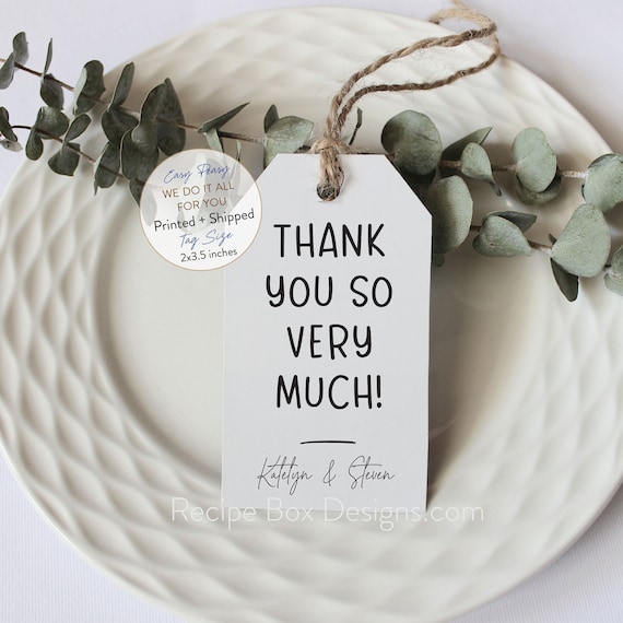 Thank you Favor Tags, Favor Tags, Printed Favor Tags, Tags, Thank yous, Thank you Tags, Printed Thank you Favor Tags, Thank you so very much