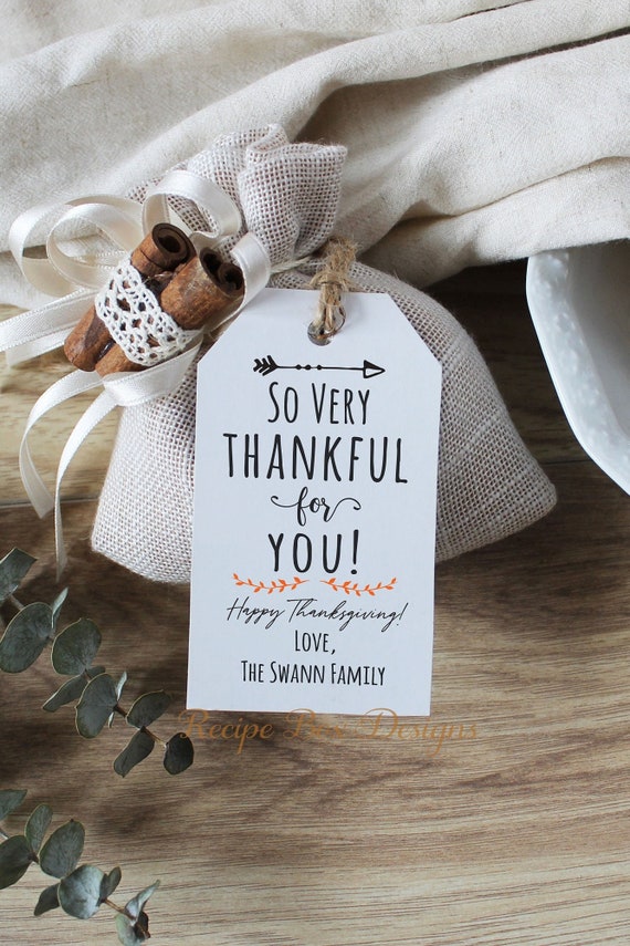 Friendsgiving Favor Tags - Thanksgiving Favor Tags - So Very Thankful Holiday Tags, Party Favor Tags,  Thanksgiving Favor Tags