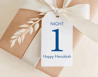 Hanukkah 8 Nights Gift Tags, Hanukkah Gift Tag, Hanukkah Hang Tags, Hanukkah Gift Tags, Hanukkah Holiday