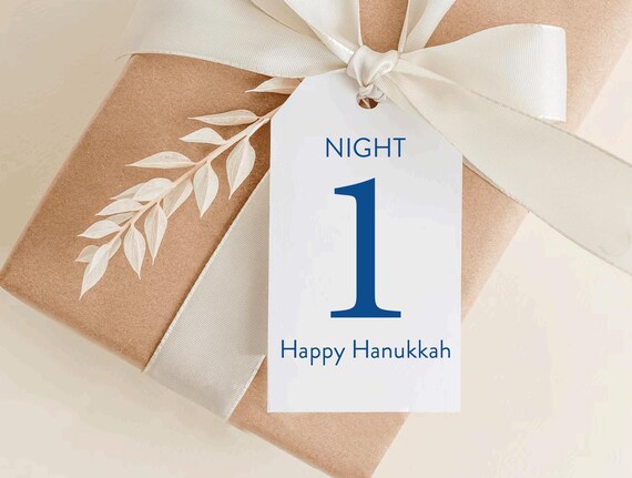 Hanukkah 8 Nights Gift Tags, Hanukkah Gift Tag, Hanukkah Hang Tags, Hanukkah Gift Tags, Hanukkah Holiday