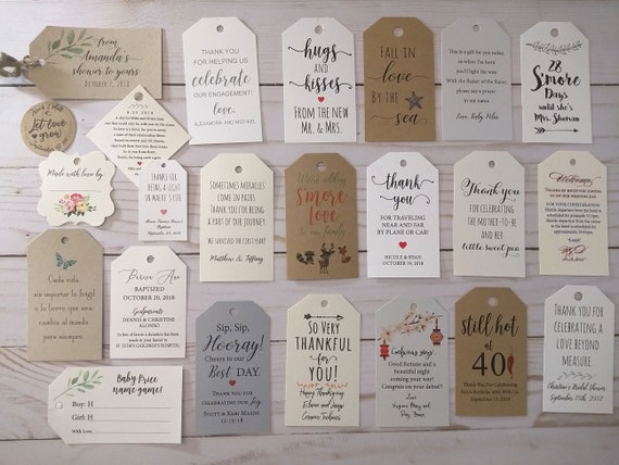 Personalized Name Baby Shower Favor Tag 24 A Little Lady Is On Her Way