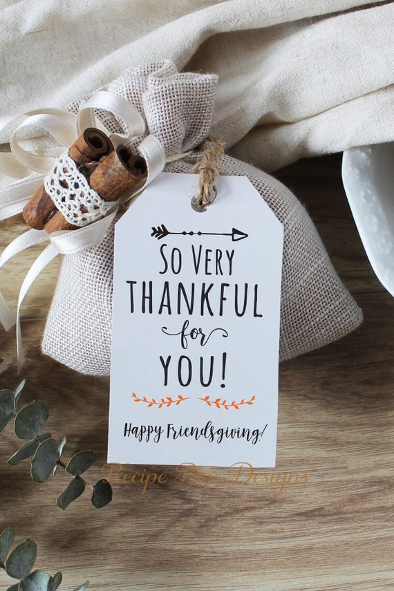 Friendsgiving Favor Tags - Thanksgiving Favor Tags - So Very Thankful Holiday Tags, Party Favor Tags,  Thanksgiving Favor Tags