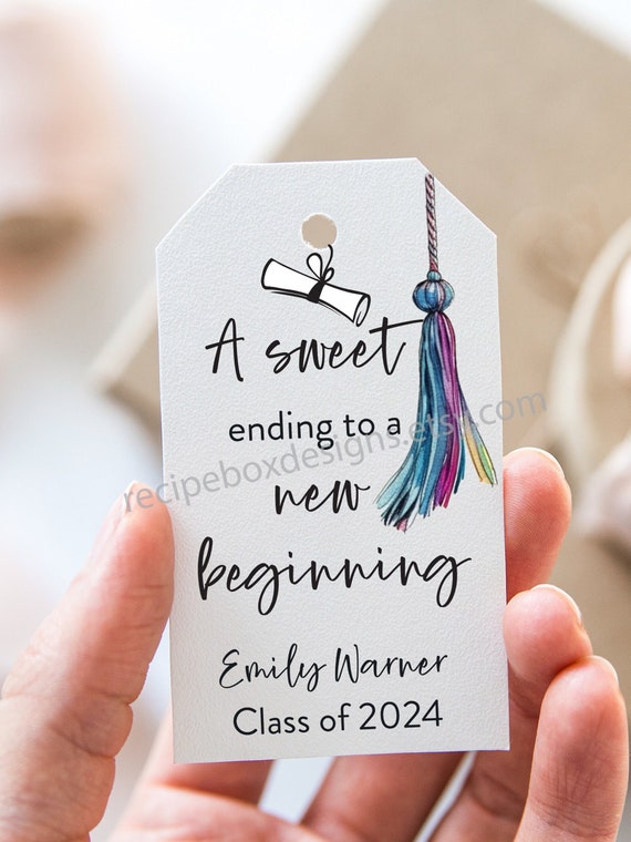 Printed Tassel Graduation Favor Tags 2025, Graduation Cap Favor Tags 2025, Rainbow Tassel, Graduation Favors for guests 2025, Rainbow