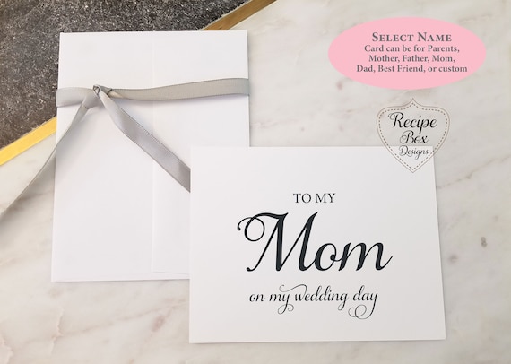 Wedding Card to Mother and Father, Mother and Father in-Law - Inlaws Card, Parents of the Bride or Groom Wedding Day Cards