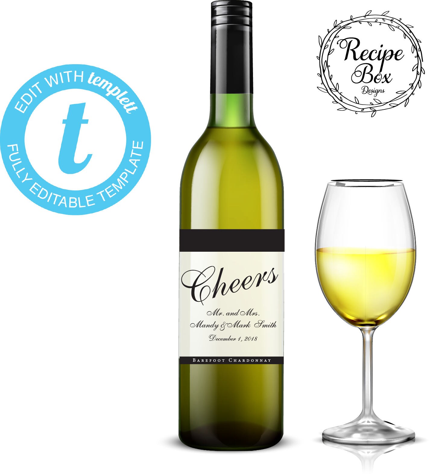 wedding wine label wine bottle label printable mr and mrs wedding