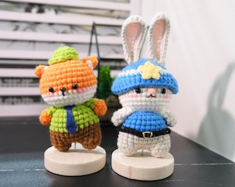 Handmade Bunny, Fox, Donkey and Pig Inspired Crochet Plushies