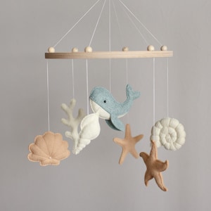 Ocean mobile for crib, Nautical nursery mobile, Neutral baby mobile, Hanging crib mobile, Newborn baby shower gift