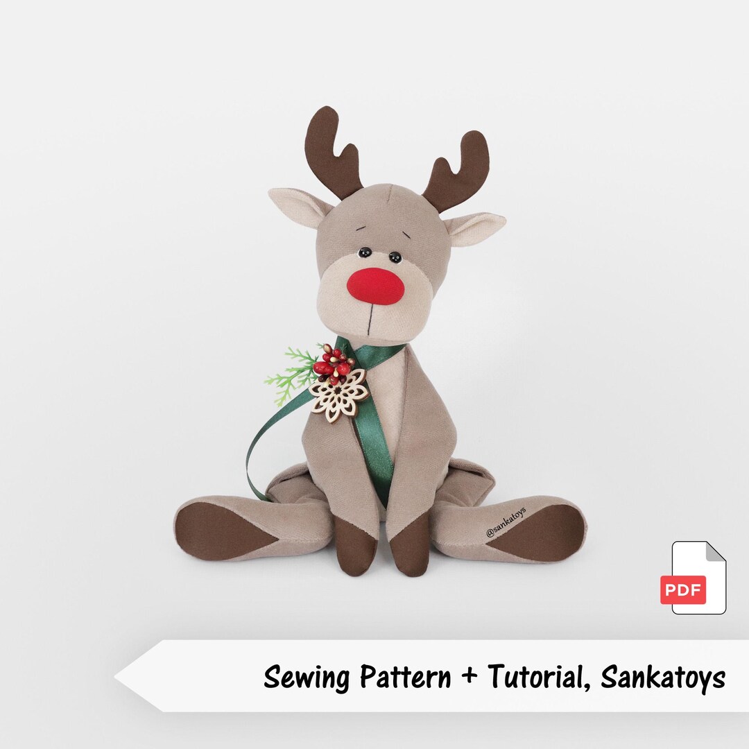 Reindeer Patterns Christmas Reindeer Sewing Pattern, Rudolph Pdf Tutorial - Etsy