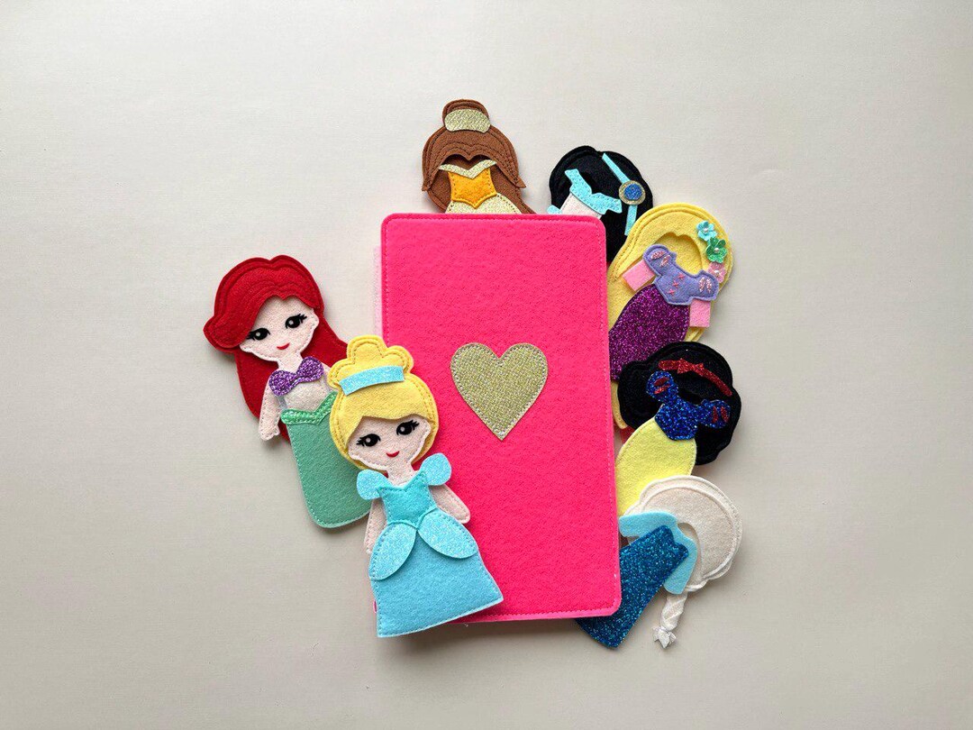 Felt Princess Dress Up Doll Set Dress Up Game Birthday Gift For Girl Felt Princess Dress Up Doll Set Dress Up Game Birthday Gift For Girl