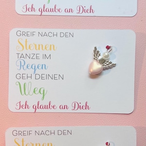 Abschieds Geschenk Schulklasse, Gruppe, Team.  Schutzengel - Herz - Mutmach Karte