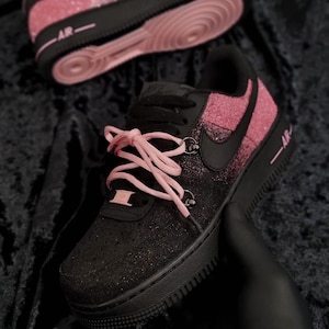 Custom nike air force 1s glitter pack