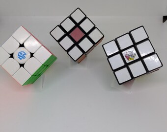 Minimalist Speed Cube Stand (Set of 3): Rubik's & GAN Cube Display