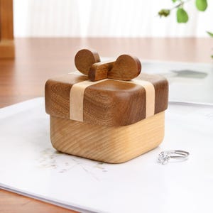 Birthday Gift Custom Gift Box Ring Box Wooden Engraved Ring Box Personalized Wedding Ring Box Engagement Ring Box Anniversary Gifts For Him