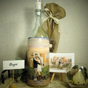 Painted Wine Bottle Candle With Your Photo, Personalized Wine Theme Gift, Event Centerpiece, Home Decor, Any Occasion Gift, Photo Gift image 7