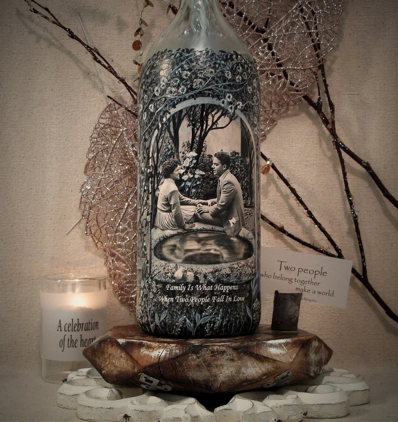 Gift for Grandparents Candle Centerpiece With Your Photo of Etsy