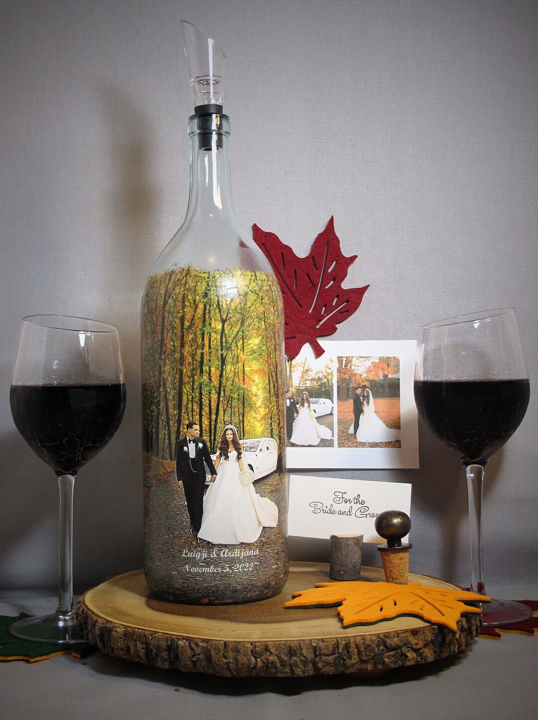 Personalized Wine Decanter With Your Photos and Hand Painted - Etsy