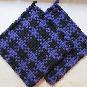 Large Potholders, Trivets, 8 1/2 Inch Hot Pads, Washable All Cotton