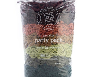 Party Pack by Friendly Loom ™ Earthtones PRO® Size Loops Makes 18 Potholders