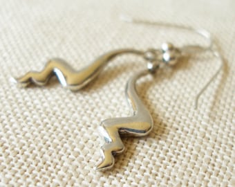 Silver Earrings, Contemporary Ripples of Sterling Silver