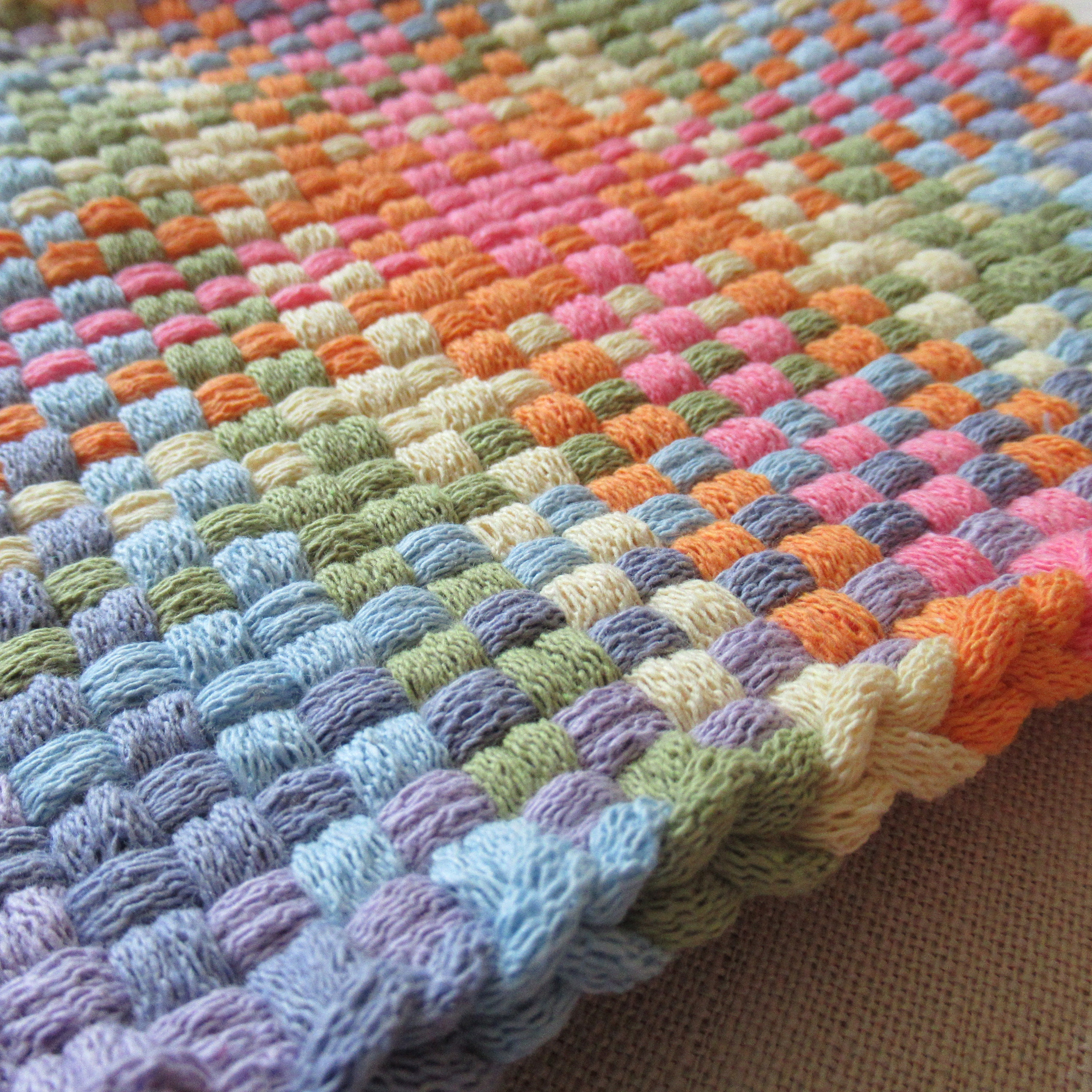 Huge Rainbow Potholders, Trivet, 8 1/2 Inch Hot Pads, Washable All Cotton Pastels