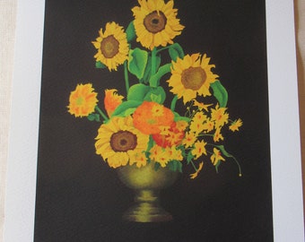 Sunflower Print on Paper