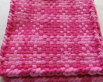 Huge Pink Potholders, Trivet, 8 1/2 Inch Hot Pads, Washable All Cotton