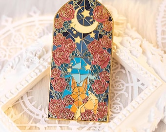 Celestial Enamel Pin Collection – Gothic, Mythical, Stained Glass-Inspired Fantasy Pins | Gold Hard Enamel Pins