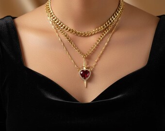 Exquisite S925 Princess Poisoned Heart Necklace