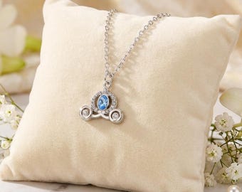 Exquisite S925 Princess Carriage Charm Necklace