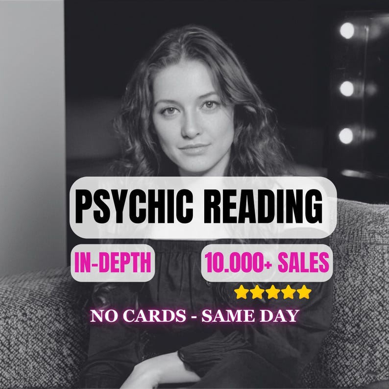 Psychic Reading, No Cards Future Insights, Same Day, Medium Reading, Spiritual Guidance image 1