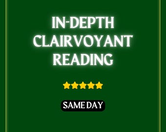 Psychic Clairvoyant Reading, Same Day, Fast Spiritual Guidance, No Tools