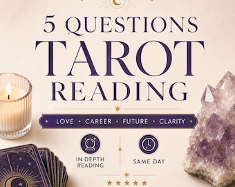 Vertiefende Tarot-Lesung, 5 Fragen, Hellseherei, Selber Tag