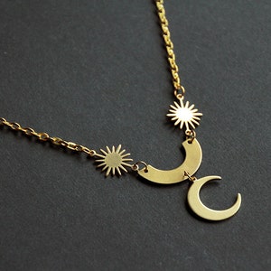 Collier astre : soleil lune sun moon image 1