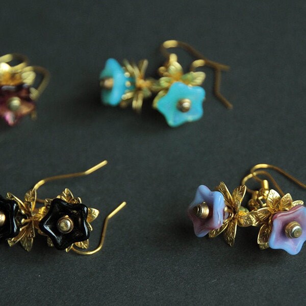 Boucles d'oreille darling : cute mignon fleurs