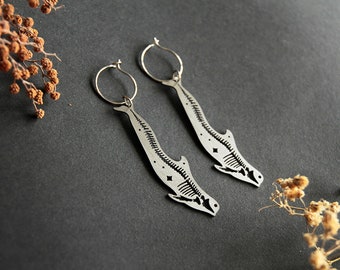 Pilot whale earrings, whale collection Lofoten: Norway Arctic Winter Nature