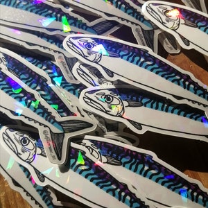Sticker holographique maquereau