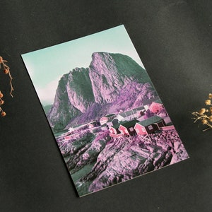Carte postale A6, collection Lofoten : Norvège Arctique Hiver Nature