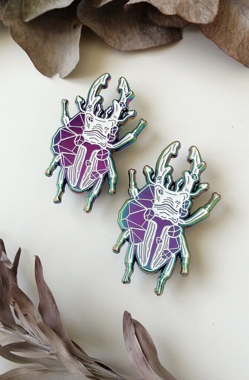 Crystal beetle pin image 1